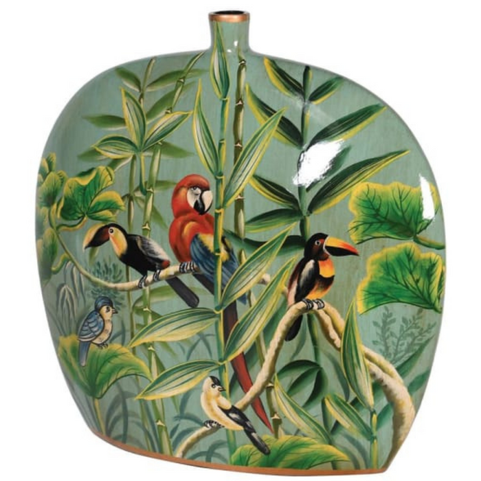 Jungle Hand Painted Vase