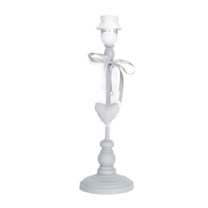 Lamp base with Grey Heart Detail nationwide delivery www.lilybloom.ie