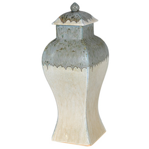 Large Beige Drip Jar with Lid nationwide delivery www.lilybloom.ie