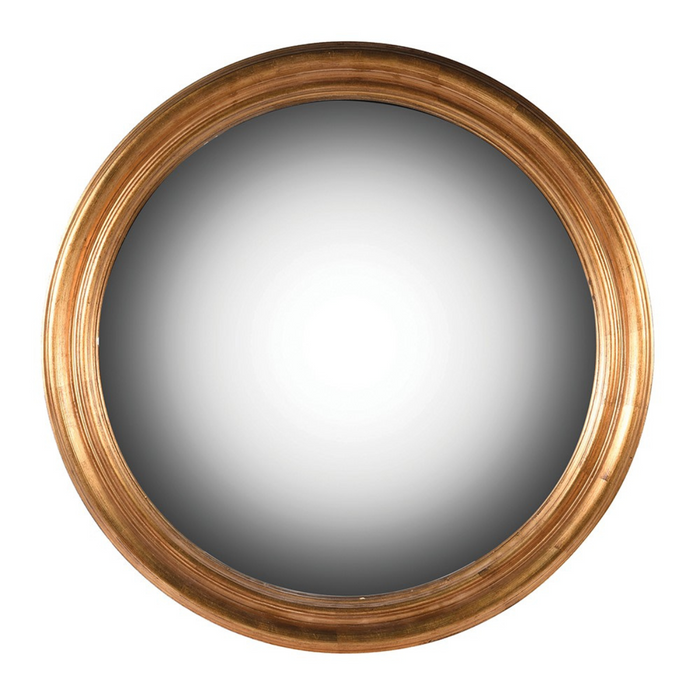 Large Convex Mirror Gold Frame