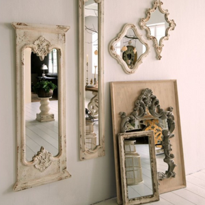 Large Cream Rectangular Wall Mounted Mirror nationwide delivery www.lilybloom.ie