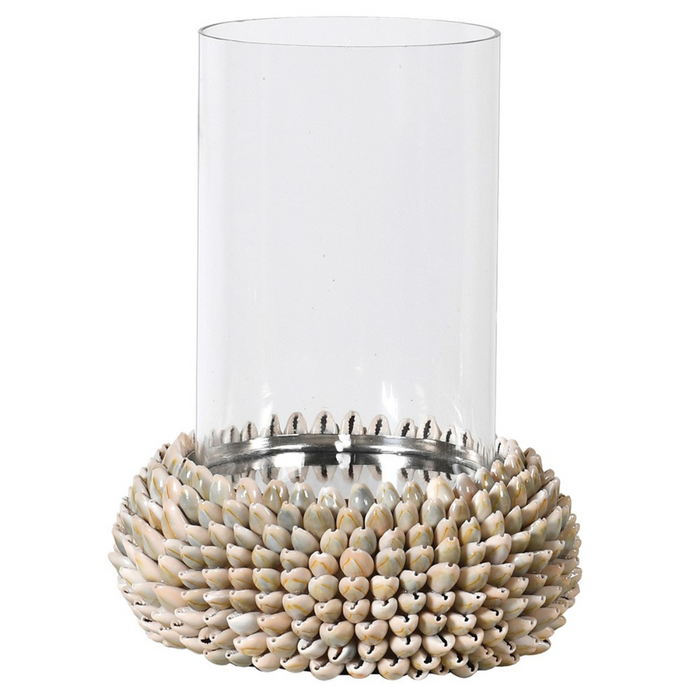 Large Green Shell Candle Holder
