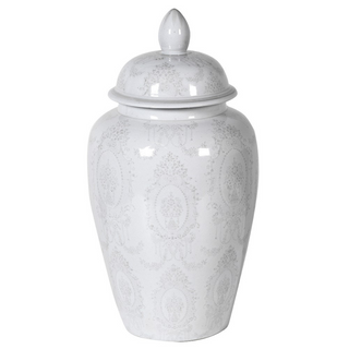 Large Grey and White Lidded Jar nationwide delivery www.lilybloom.ie