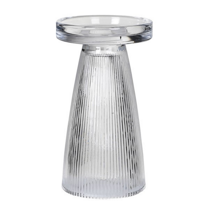 Large Ribbed Candle holder