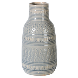  Large Soft Grey Patterned Vase nationwide delivery www.lilybloom.ie