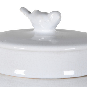 Large White Bird Top Jar nationwide delivery www,lilybloom.ie
