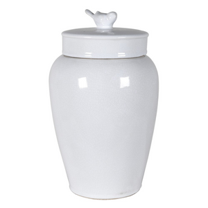 Large White Bird Top Jar nationwide delivery www,lilybloom.ie