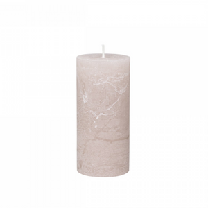 Macon rustic Pillar Candle 60 hour Dusty Rose