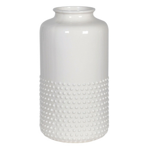 Medium Cream Bobble Ceramic Vase nationwide delivery www,lilybloom.ie