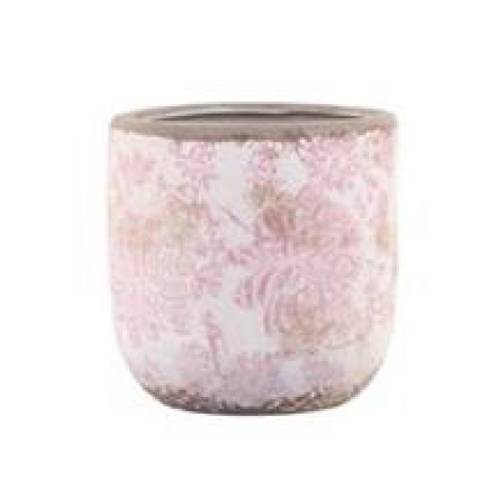 Melun Planter with Pink French Pattern