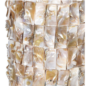 Mother of Pearl Effect Ceramic Lamp with Linen Shade nationwide delivery www.lilybloom.ie