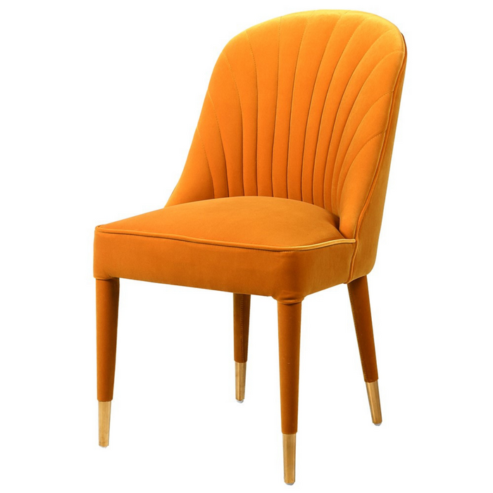 Mustard Curve Back Chair