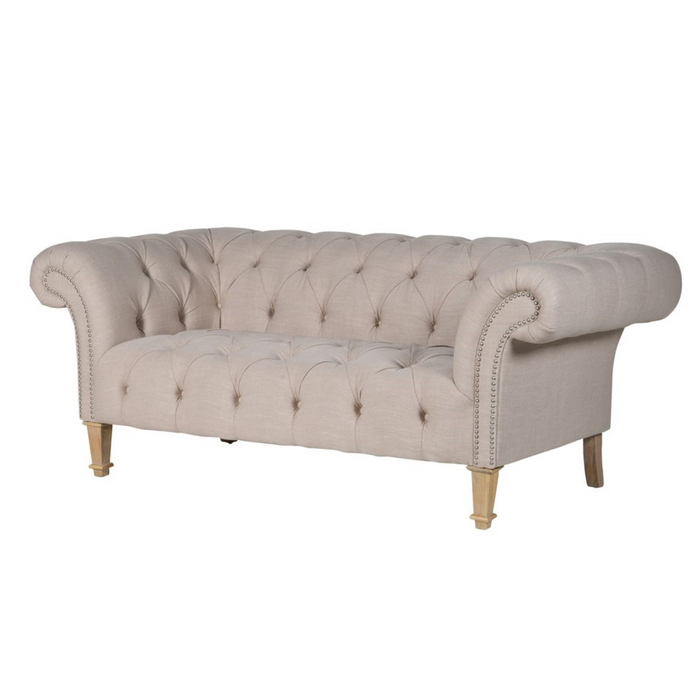 Natural Buttoned Chesterfield