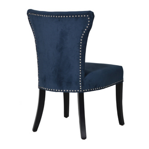 Navy Dining Chair with Silver Studs nationwide www.lilybloom.ie