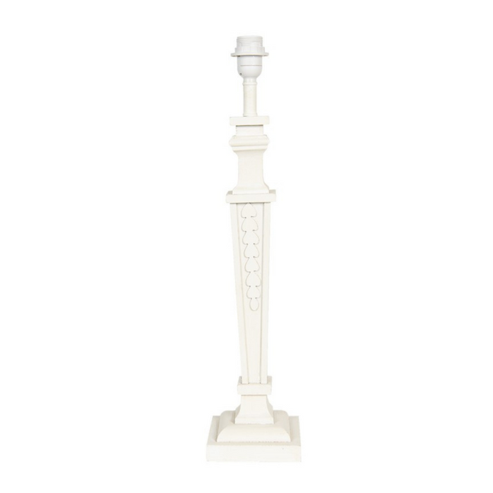Off White Wooden square Lamp base