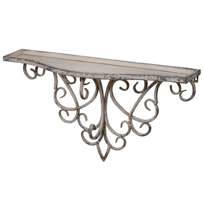 Ornate Wall Shelf Distressed