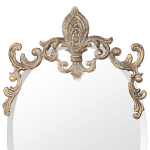 Oval Wall Mirror with Golden Curls nationwide delivery www.lilybloom.ie