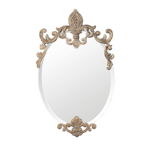 Oval Wall Mirror with Golden Curls nationwide delivery www.lilybloom.ie