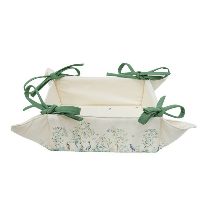 Peacock and Floral Bread Basket