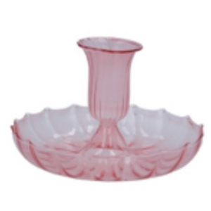 Pink Glass Fluted Candlestick nationwide delivery www,lilybloom.ie