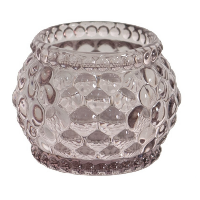 Glass Pink Tealight Holder