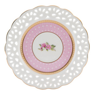 Pink porcelain with gold trim rose cup and saucer delivery nationwide www.lilybloom.ie