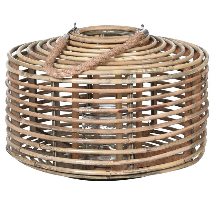 Rattan Candle Holder with Rope