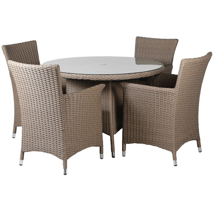 Rattan 4 Seater Patio Table & Chairs Garden