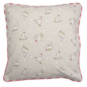 Red Check Chicken Cushion Cover nationwide www.lilybloom.ie