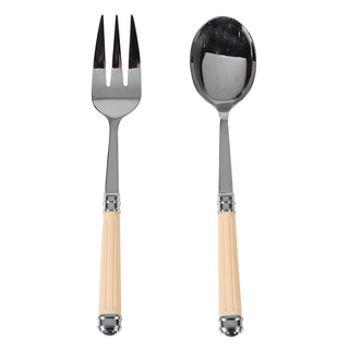 Rosslare Cream-Handled Serving Set with stainless steel heads in a gift box. Perfect for summer entertaining. Available online at www.lilybloom.ie or visit Lily Bloom, Gorey, Ireland.