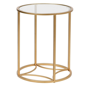 Round Gold Side Table nationwide delivery www.lilybloom.ie