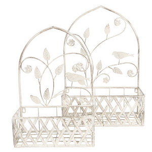 Rustic Iron Wall Shelves or Plant Stand - Set of 2 nationwide delivery www.lilybloom.ie