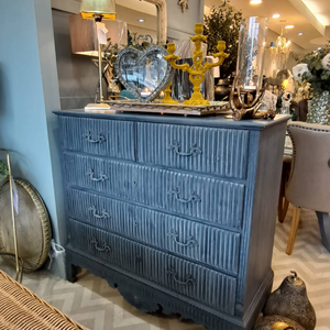 Sea Blue 5 drawer chest nationwide delivery www.lilybloom.ie