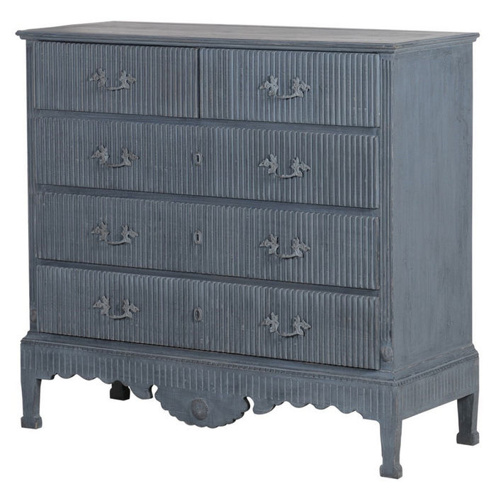 Sea Blue 5 Drawer Chest