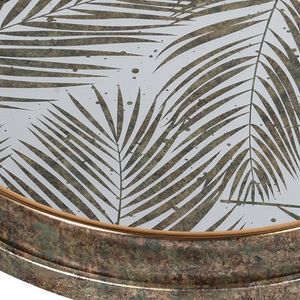 Set of 2 Mirrored Fern Pattern Tray Tables nationwide delivery www.lilybloom.ie