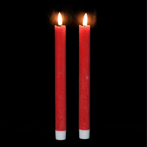 Set of 2 Red LED Dinner Candle nationwide delivery www.lilybloom.ie
