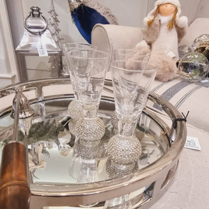 Set of 4 silver diamante Shot glasses nationwide delivery www.lilybloom.ie