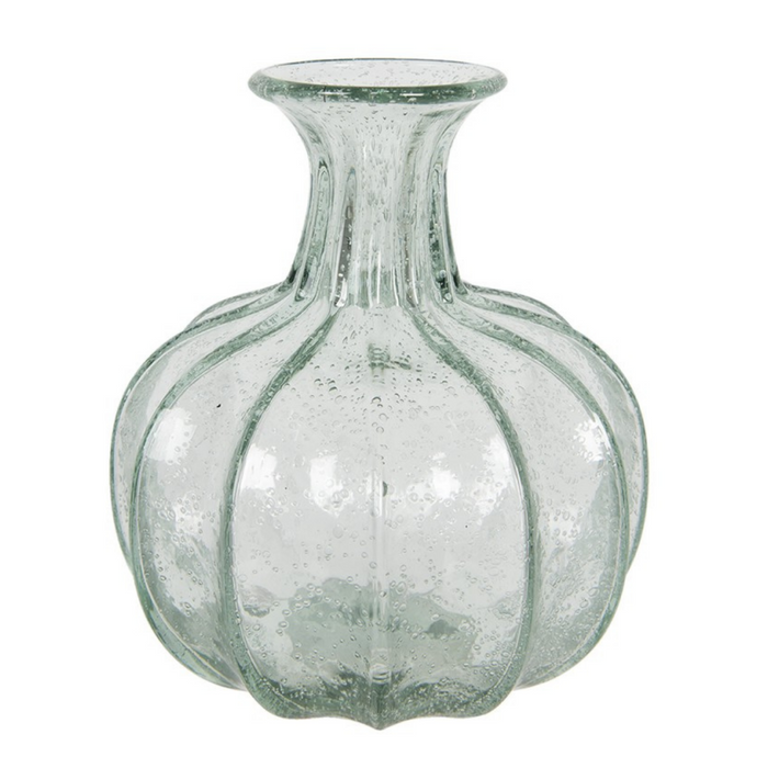 Short Green Round  Vase