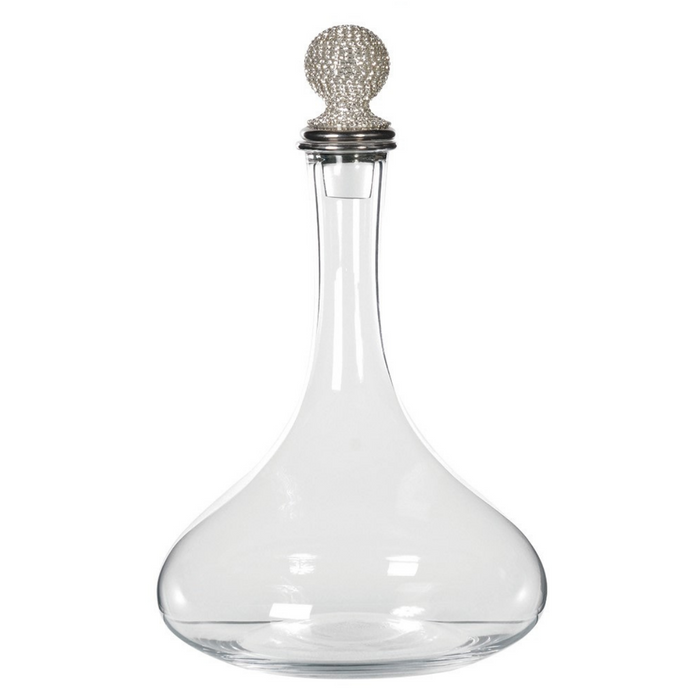 Silver Diamante Glass Decanter