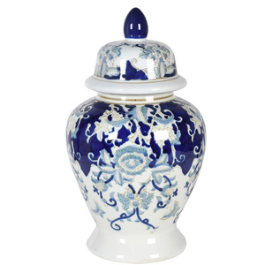 Small Blue Traditional Pattern Ginger Jar