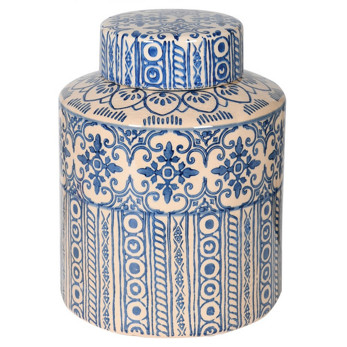Small Blue and White Lisbon Ginger Jar