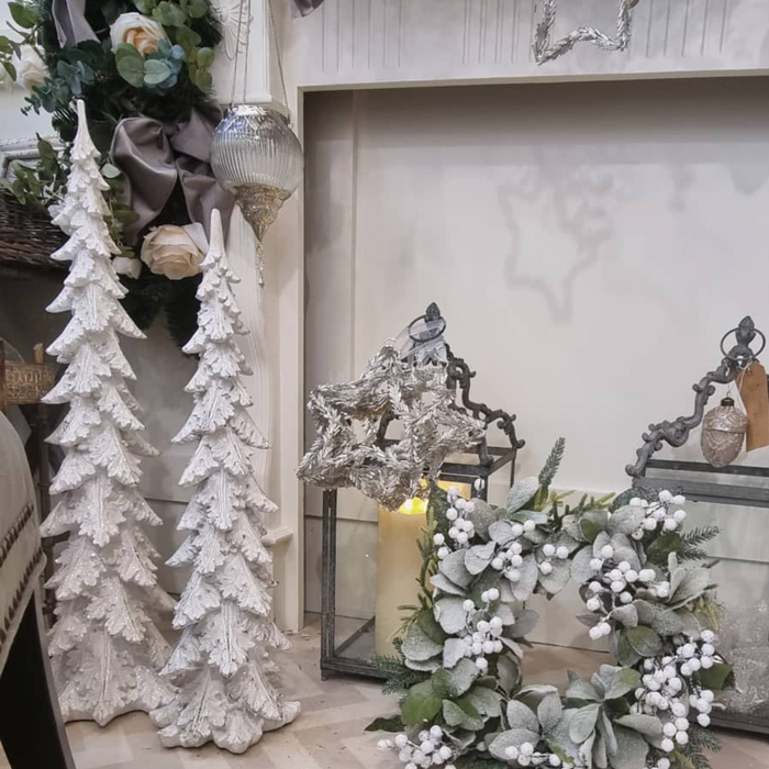 Small White Glitter Christmas Tree