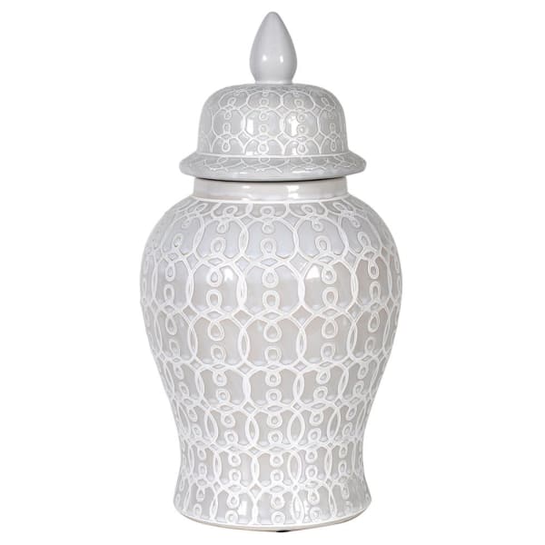 Small White Ginger Jar