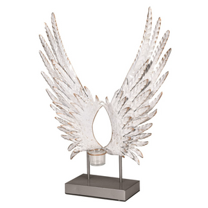 Small White Wings On Stand Candleholder nationwide delivery www.lilybloom.ie