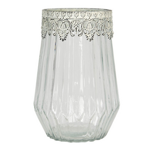 Tall Glass Tea light holder delivery nationwide www.lilybloom.ie