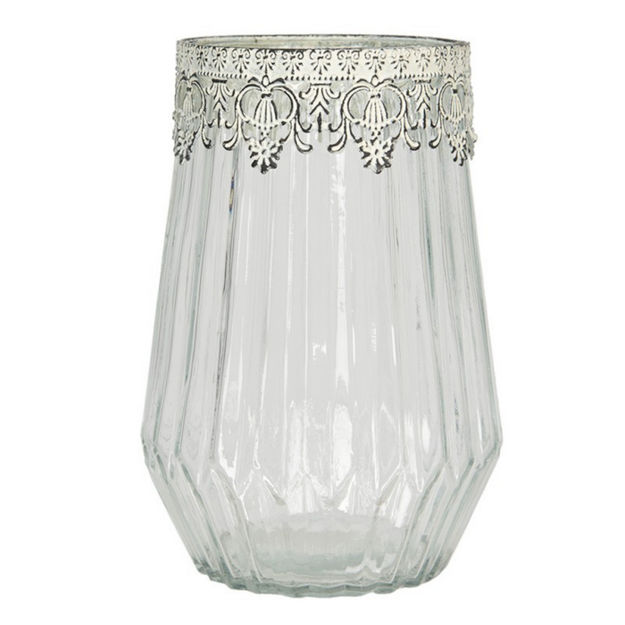 Tall Glass Tea light holder