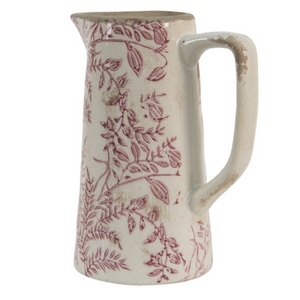Tall Pink and off white pitcher delivery nationwide www.lilybloom.ie