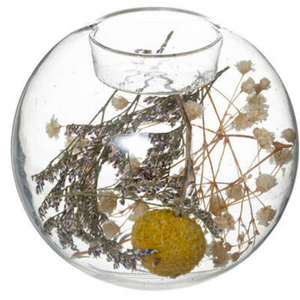 Tealight Holder With Dried Flowers nationwide delivery www.lilybloom.ie