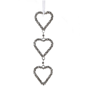 Three Heart Hanging Decoration nationwide delivery www.lilybloom.ie