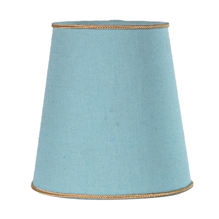 Turquoise Linen Shade with Gold Inside